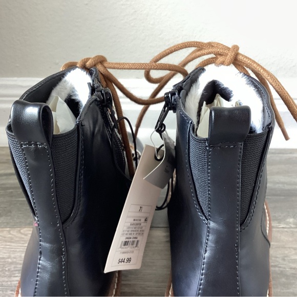 CLOSEOUT \A New Day\ NWT Black Boots with Faux Fur - Picture 8 of 14